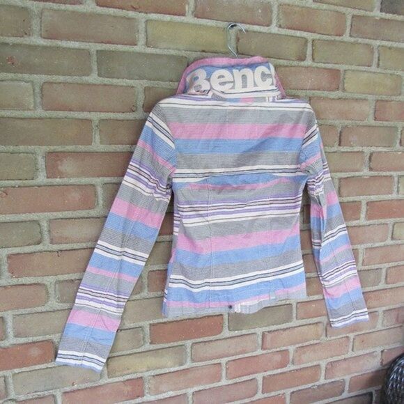 Bench. BBQ Stripe Active Jacket Womens XS Colorful Hidden Hood Outdoors Light - Picture 11 of 16